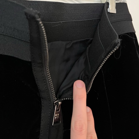 BCBG Max Azria Womens Velvet Ruched Mini Pencil Skirt Size 6 Black - Picture 10 of 11